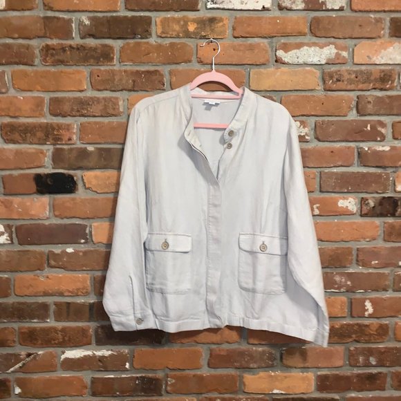J. Jill Linen Button Up Oversized Top Size XL - Picture 1 of 3